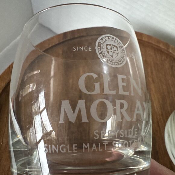 Glen Moray Speyside Single Malt Scotch Whisky Rocks Low Ball Glasses Set of 2 - Picture 7 of 8